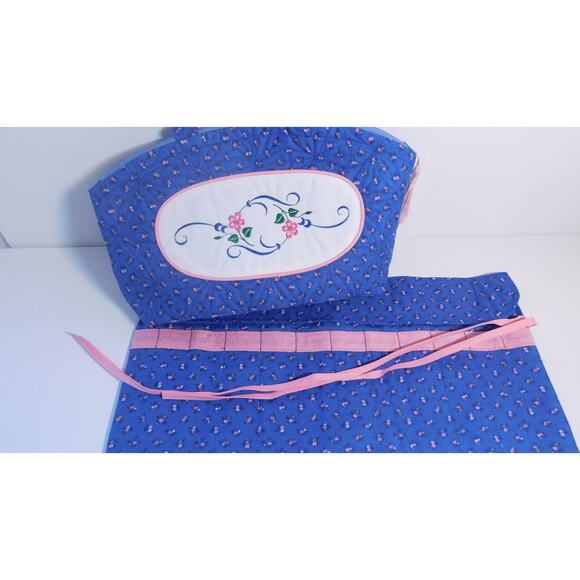 Large Cosmetic Storage Bag and Brush Roll Up, Zippered Toiletries Bag - Picture 3 of 10